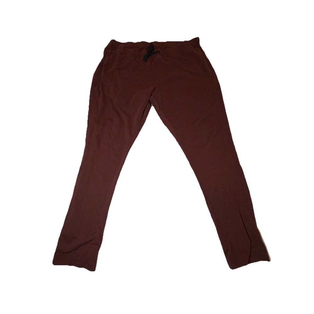Zella Mens Jogger Pants XL Burgundy Stretch Lounge Athletic Casual